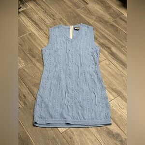 COOGI Light Blue Textured Tank Top Dress